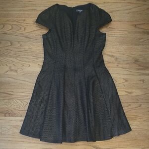 julia jordan Black Textured Fit & Flare Mini Dress